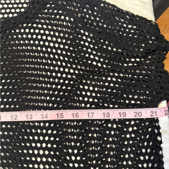 Bobeau Women’s M Black Mesh Sheer Pullover Top Long Sleeve Layering Sweater - Picture 5 of 5